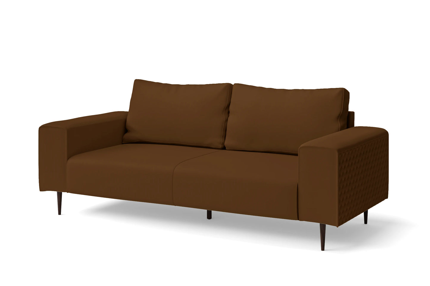 Udine 3 Seater Sofa Walnut Brown Leather