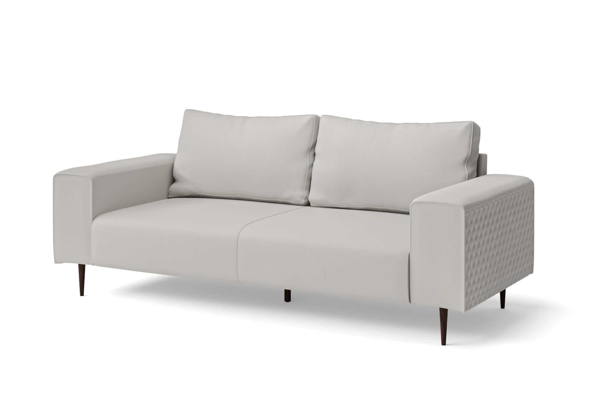 Udine 3 Seater Sofa White Leather