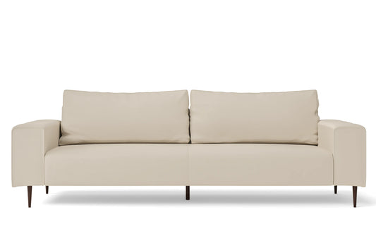 Udine 4 Seater Sofa Cream Leather