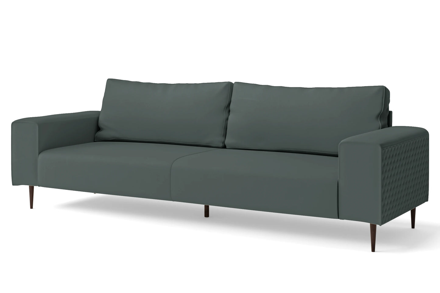 Udine 4 Seater Sofa Dusky Turquoise Leather