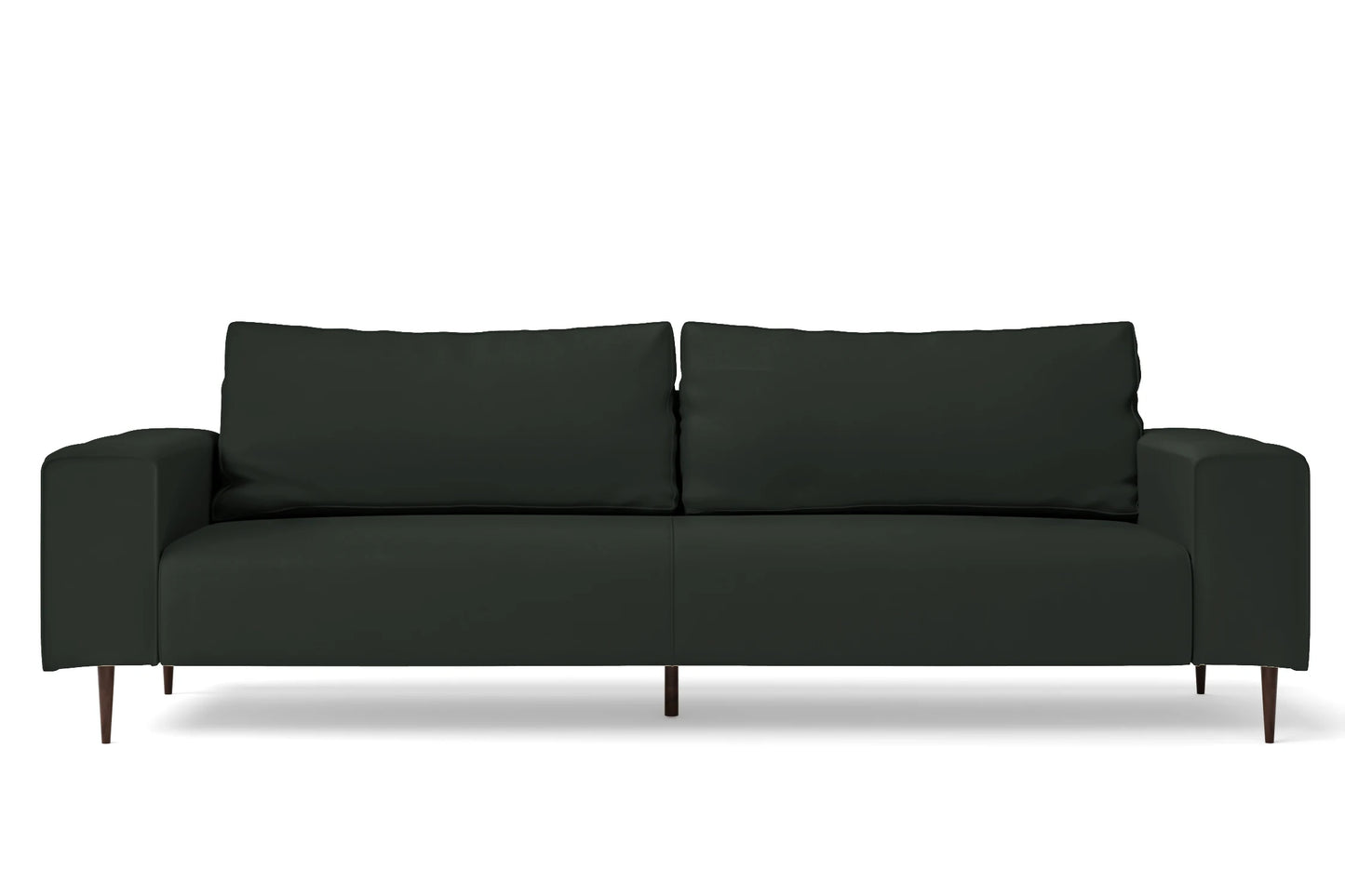 Udine 4 Seater Sofa Green Leather