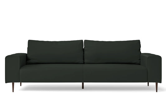 Udine 4 Seater Sofa Green Leather