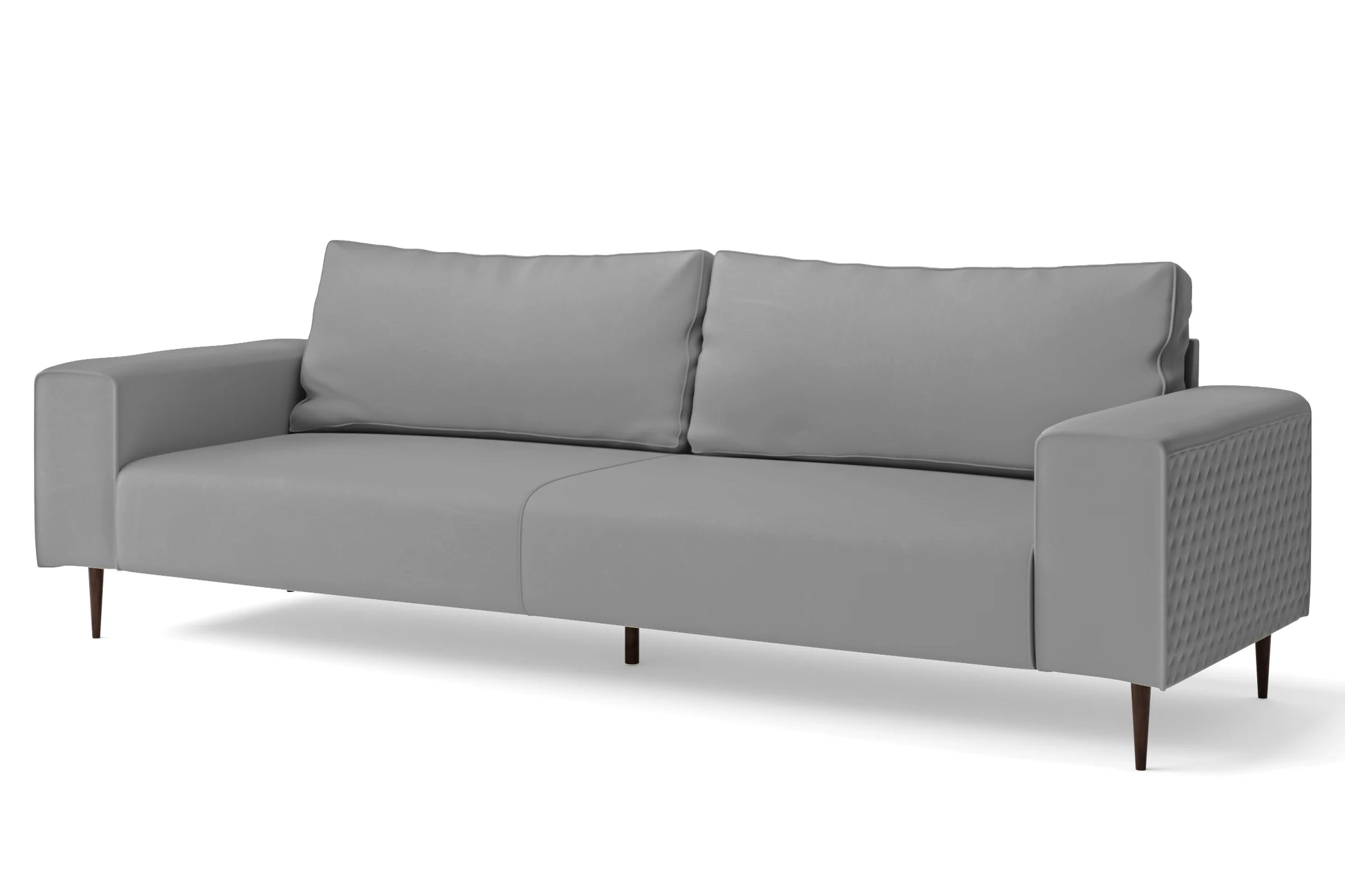 Udine 4 Seater Sofa Grey Leather