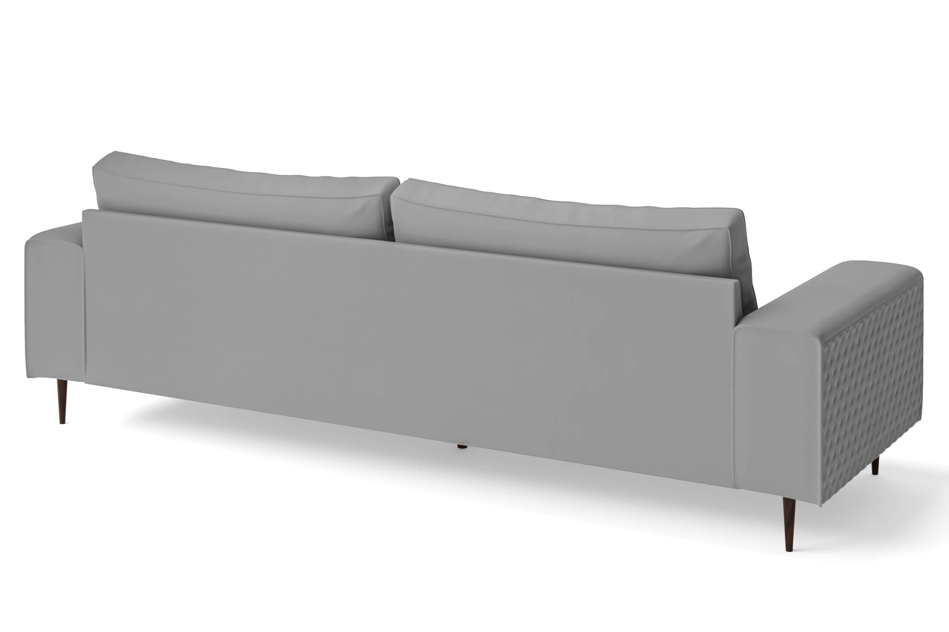 Udine 4 Seater Sofa Grey Leather