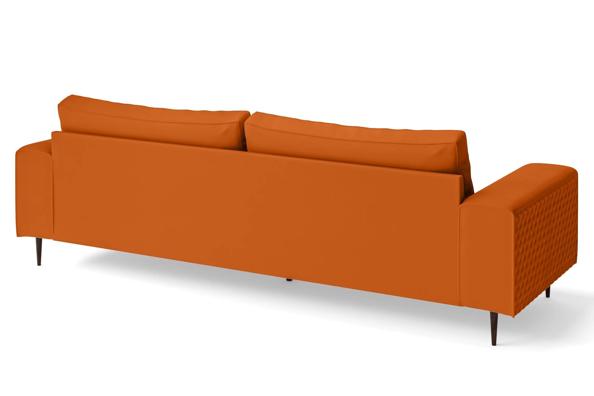 Udine 4 Seater Sofa Orange Leather