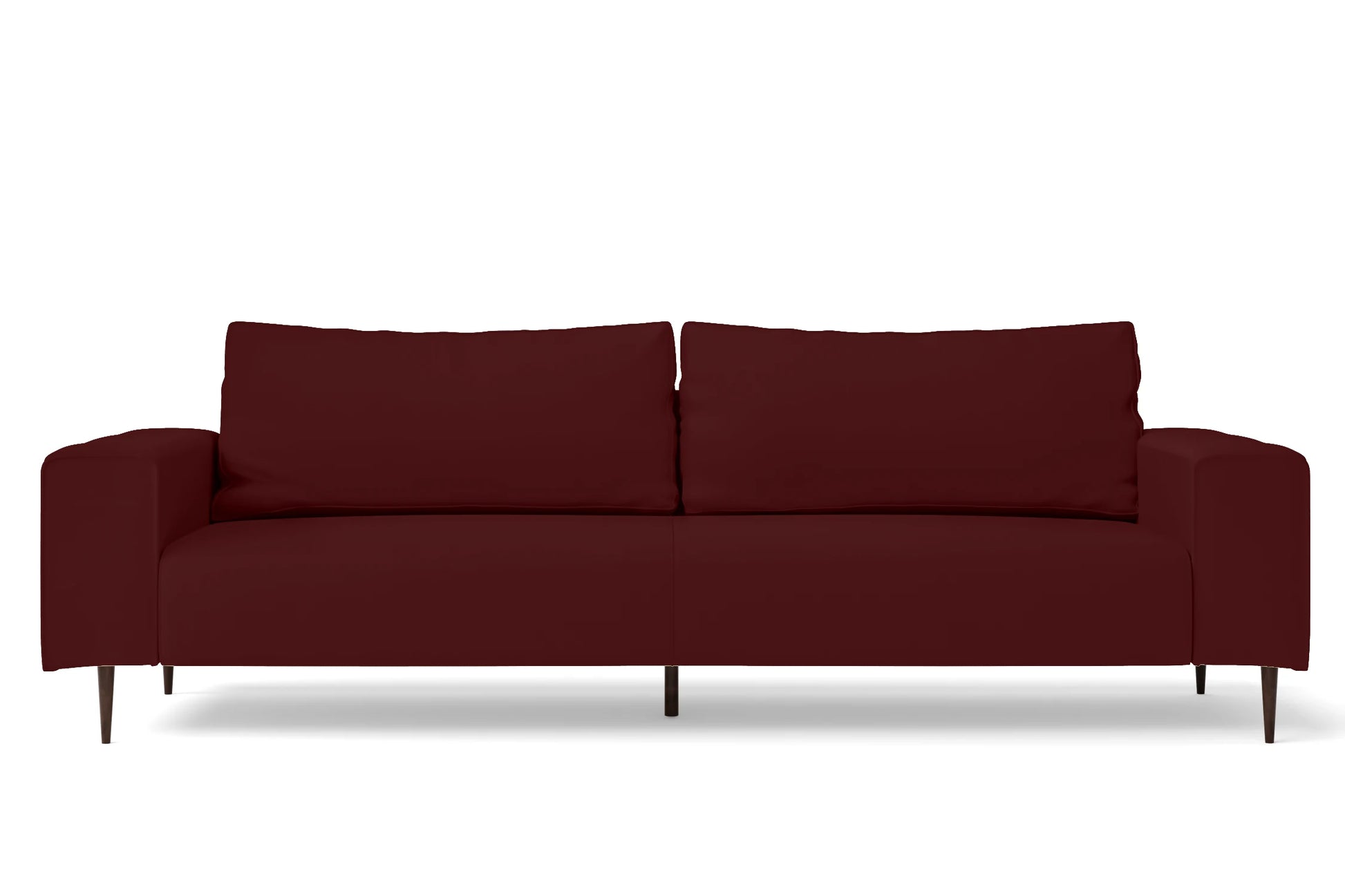 Udine 4 Seater Sofa Red Leather