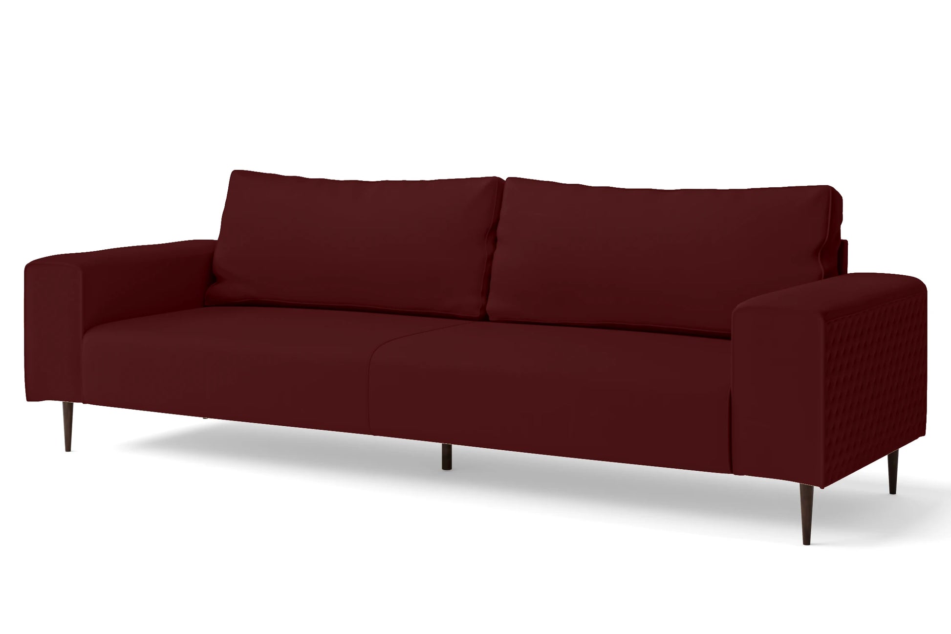 Udine 4 Seater Sofa Red Leather