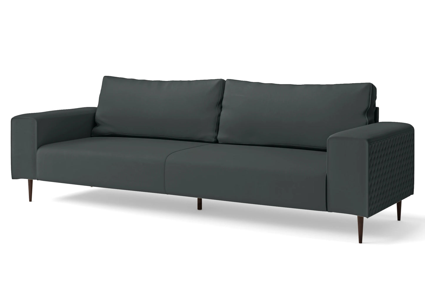 Udine 4 Seater Sofa Slate Leather