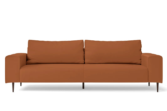 Udine 4 Seater Sofa Tan Brown Leather