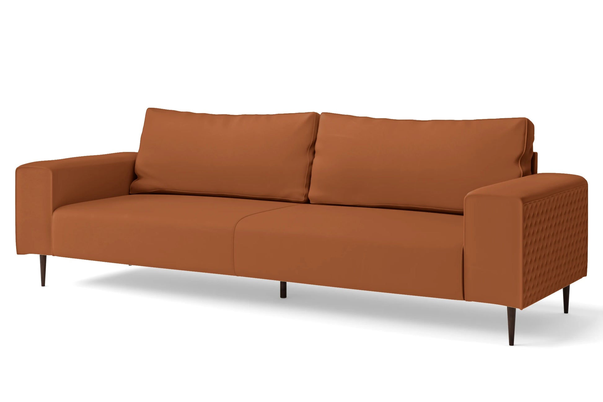 Udine 4 Seater Sofa Tan Brown Leather