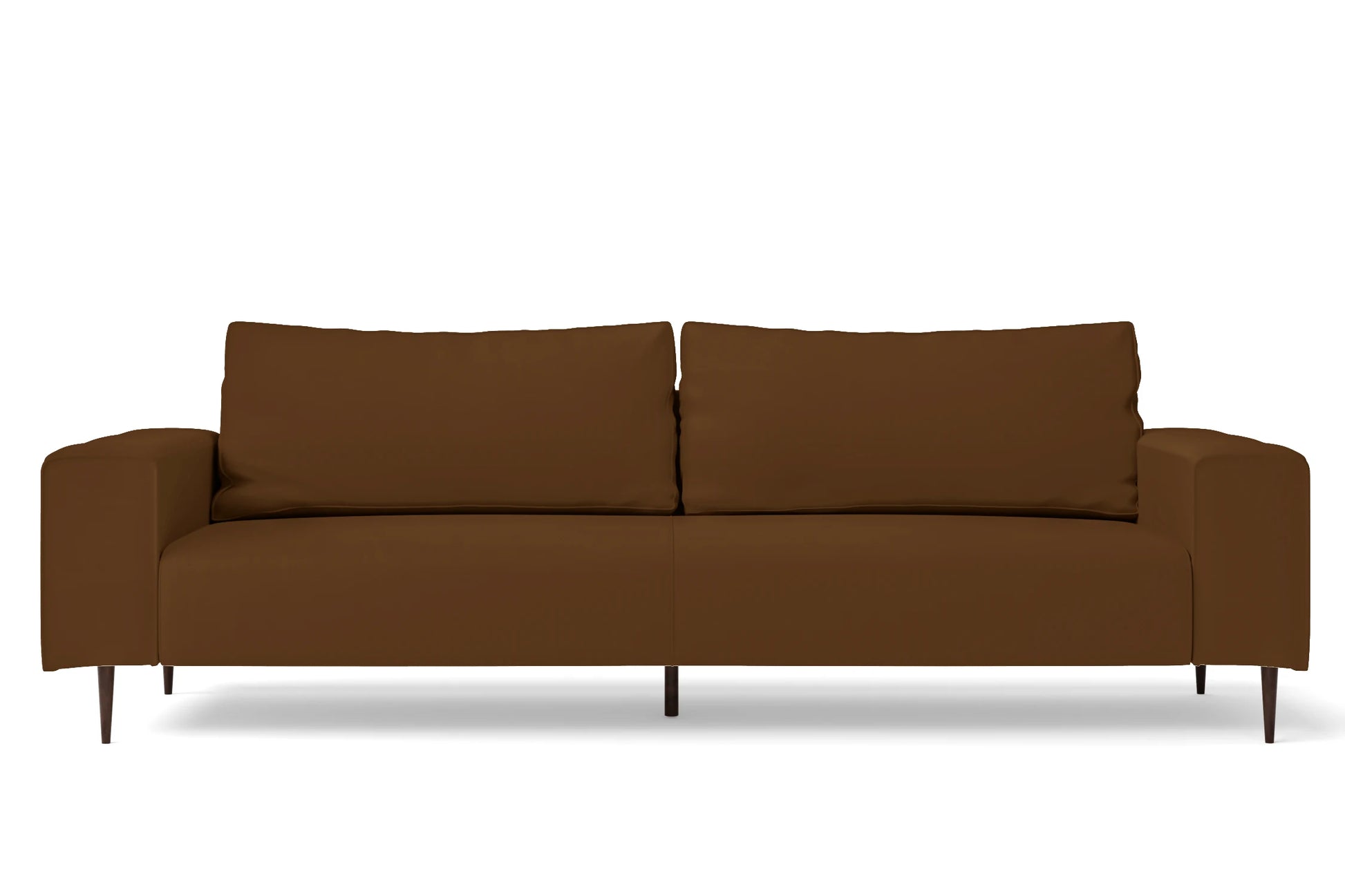 Udine 4 Seater Sofa Walnut Brown Leather