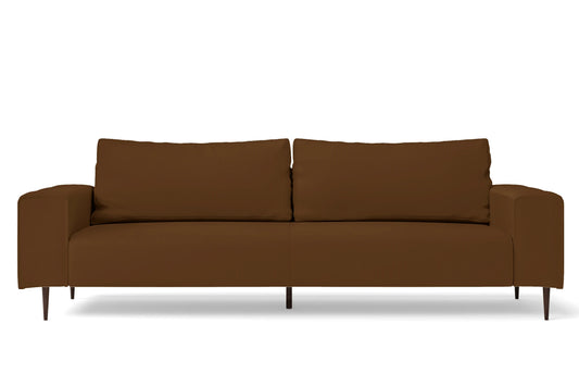 Udine 4 Seater Sofa Walnut Brown Leather