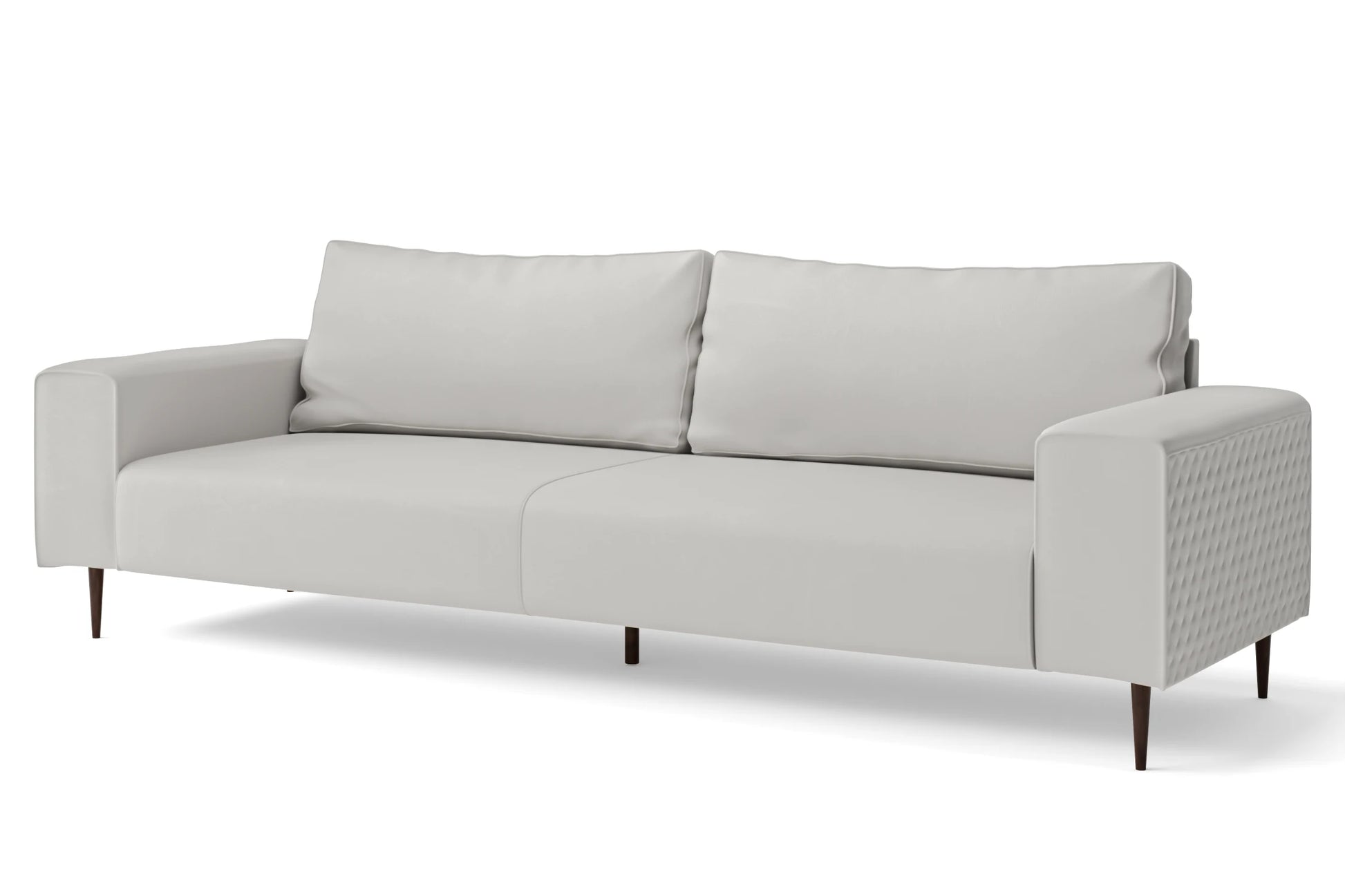 Udine 4 Seater Sofa White Leather