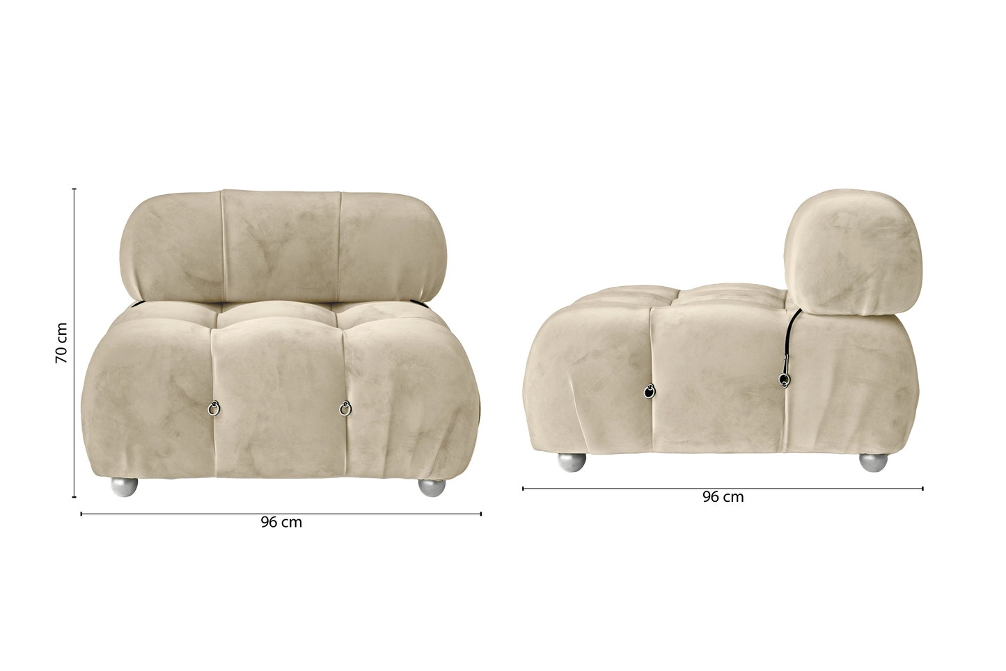 Varese Armchair Cream Velvet