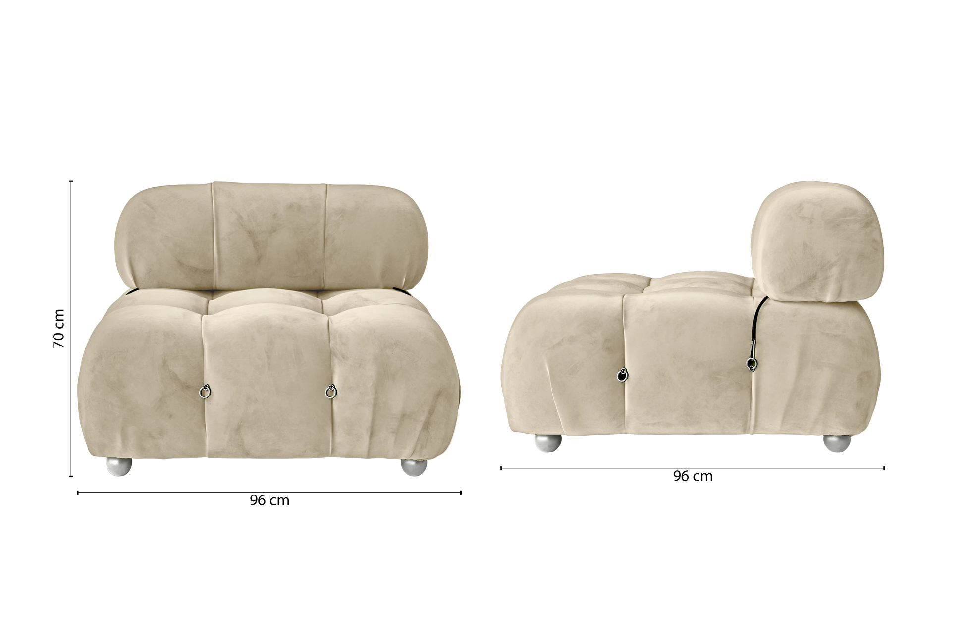 Varese Armchair Cream Velvet