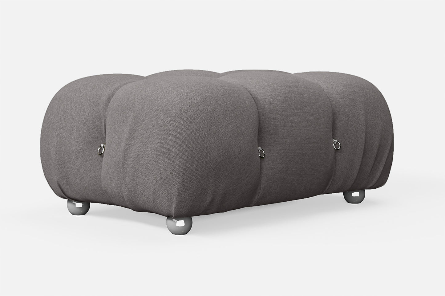 Varese Ottoman Grey Linen Fabric Small