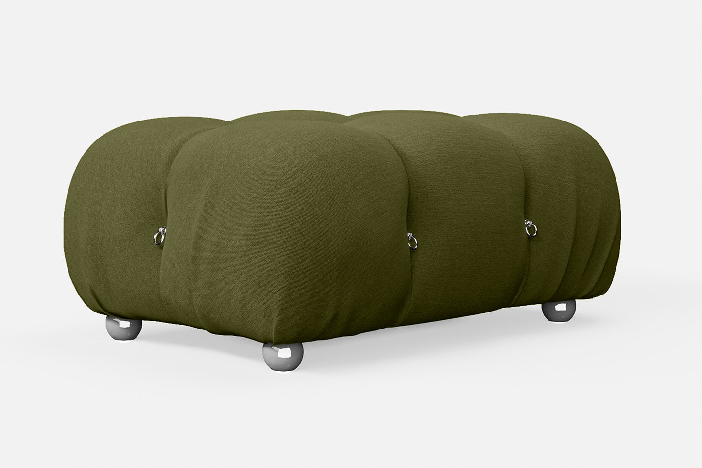 Varese Ottoman Olive Linen Fabric Small