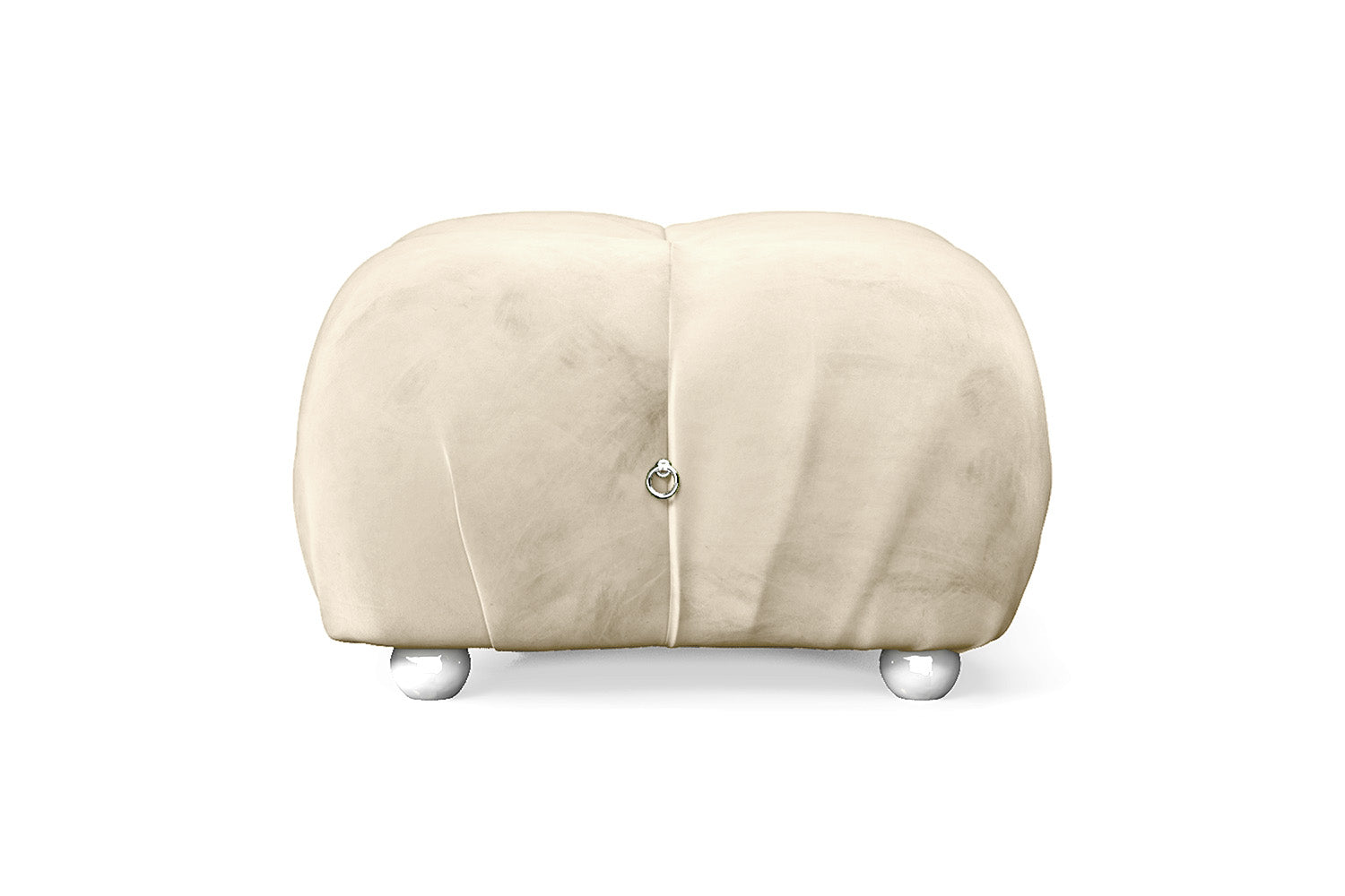 Varese Ottoman Cream Velvet Small