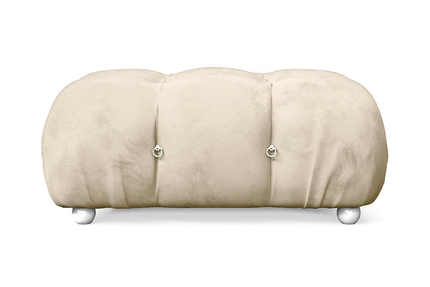 Varese Ottoman Cream Velvet Large