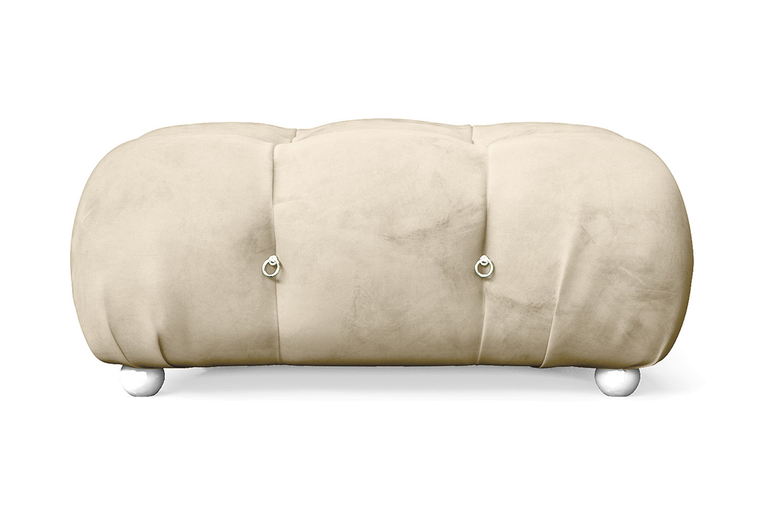 Varese Ottoman Cream Velvet Large