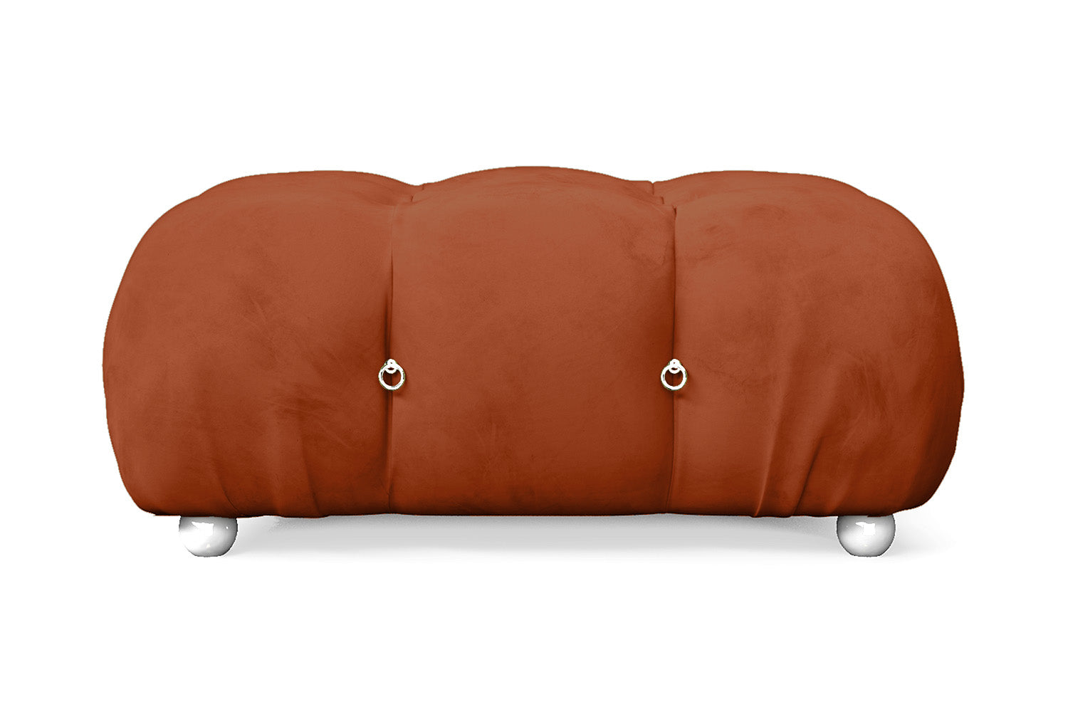 Varese Ottoman Orange Velvet Large