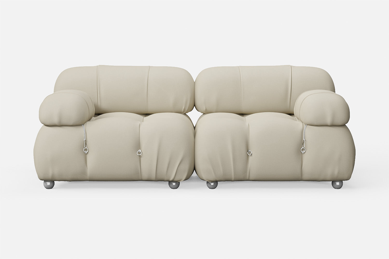 Varese 2 Seater Sofa Cream Leather