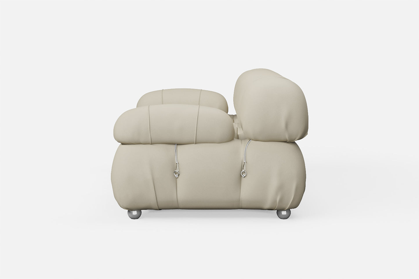 Varese 2 Seater Sofa Cream Leather