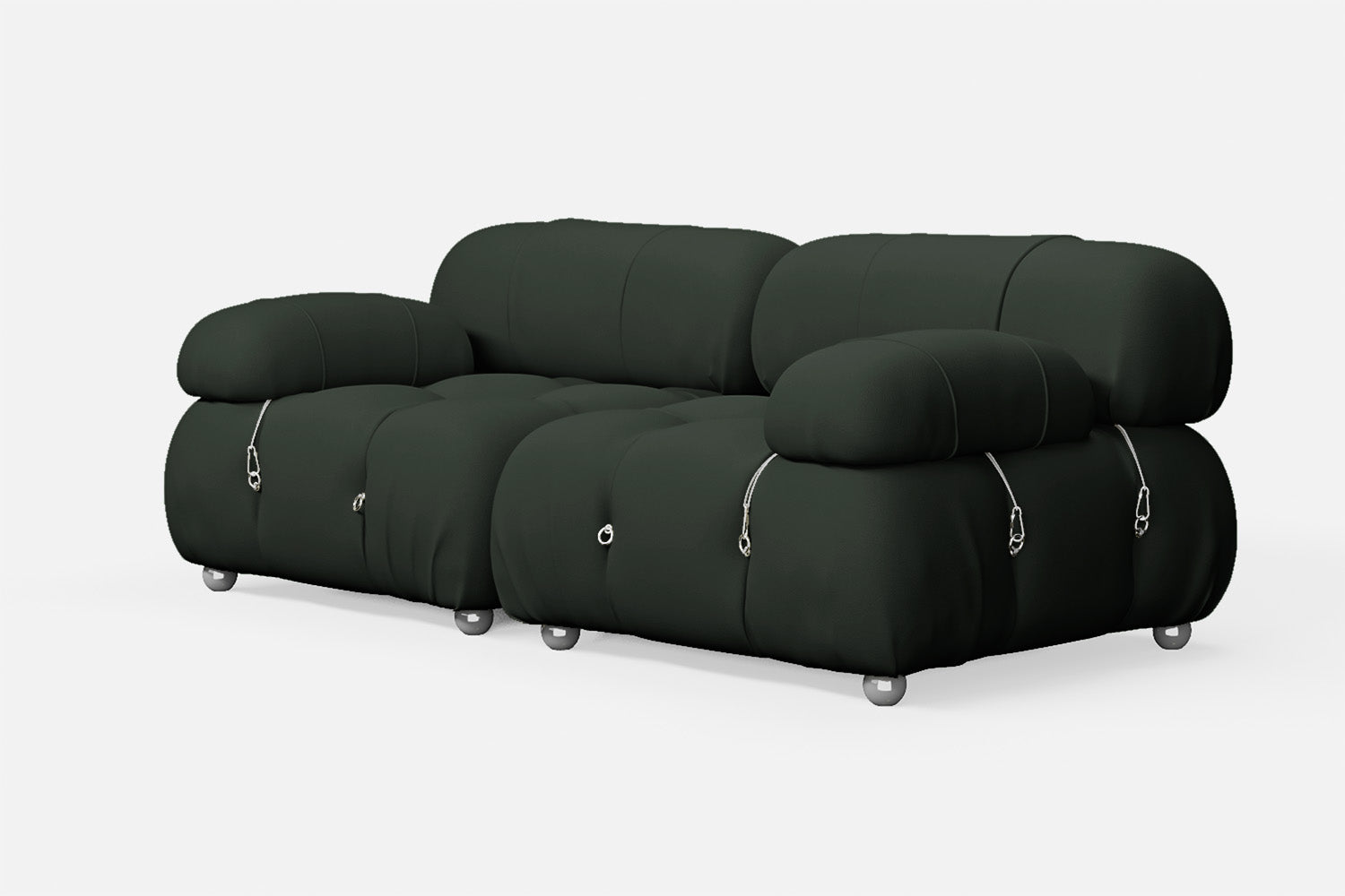 Varese 2 Seater Sofa Green Leather