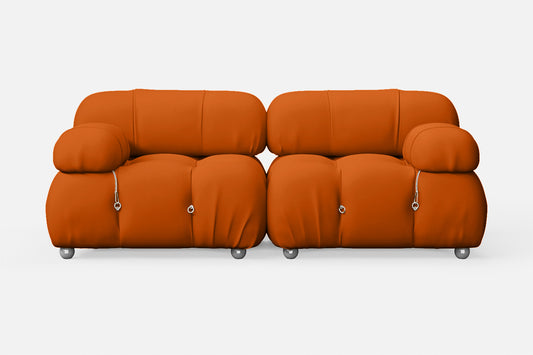 Varese 2 Seater Sofa Orange Leather