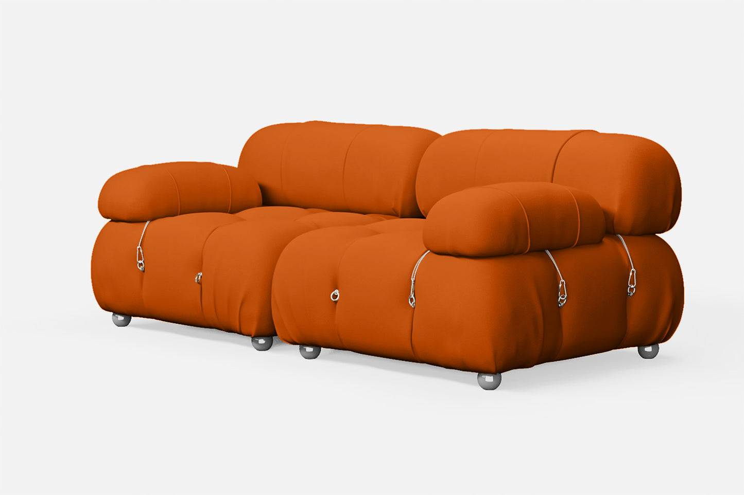 Varese 2 Seater Sofa Orange Leather