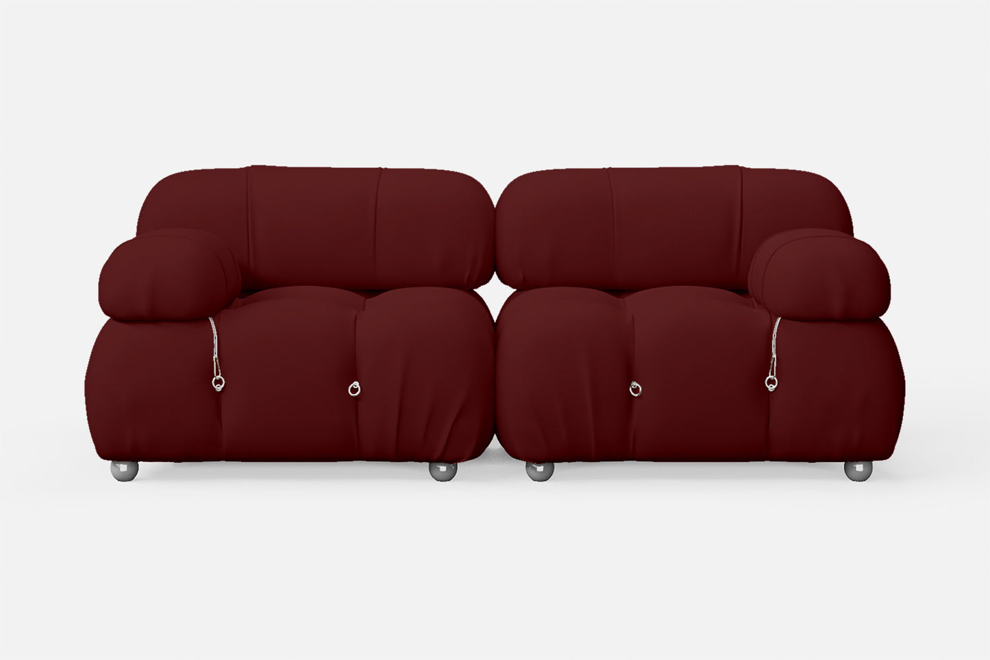 Varese 2 Seater Sofa Red Leather