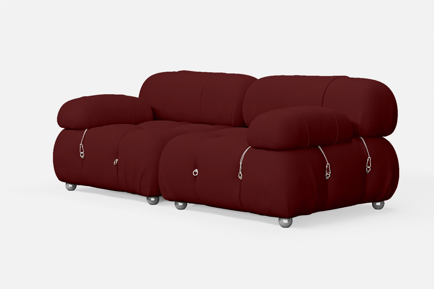 Varese 2 Seater Sofa Red Leather