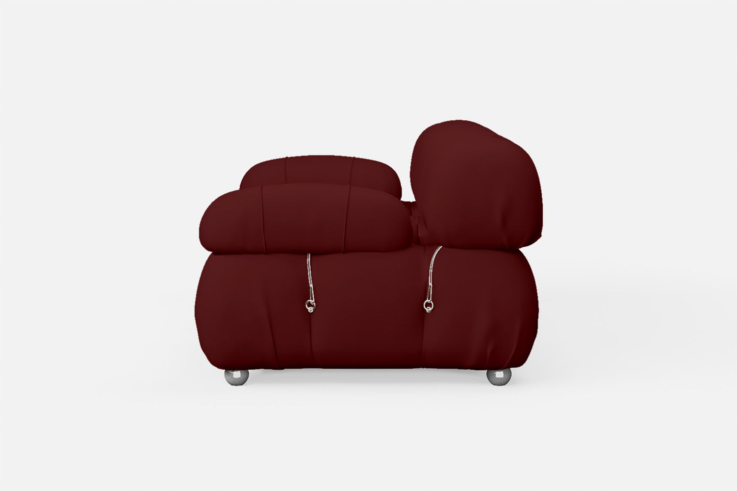 Varese 2 Seater Sofa Red Leather