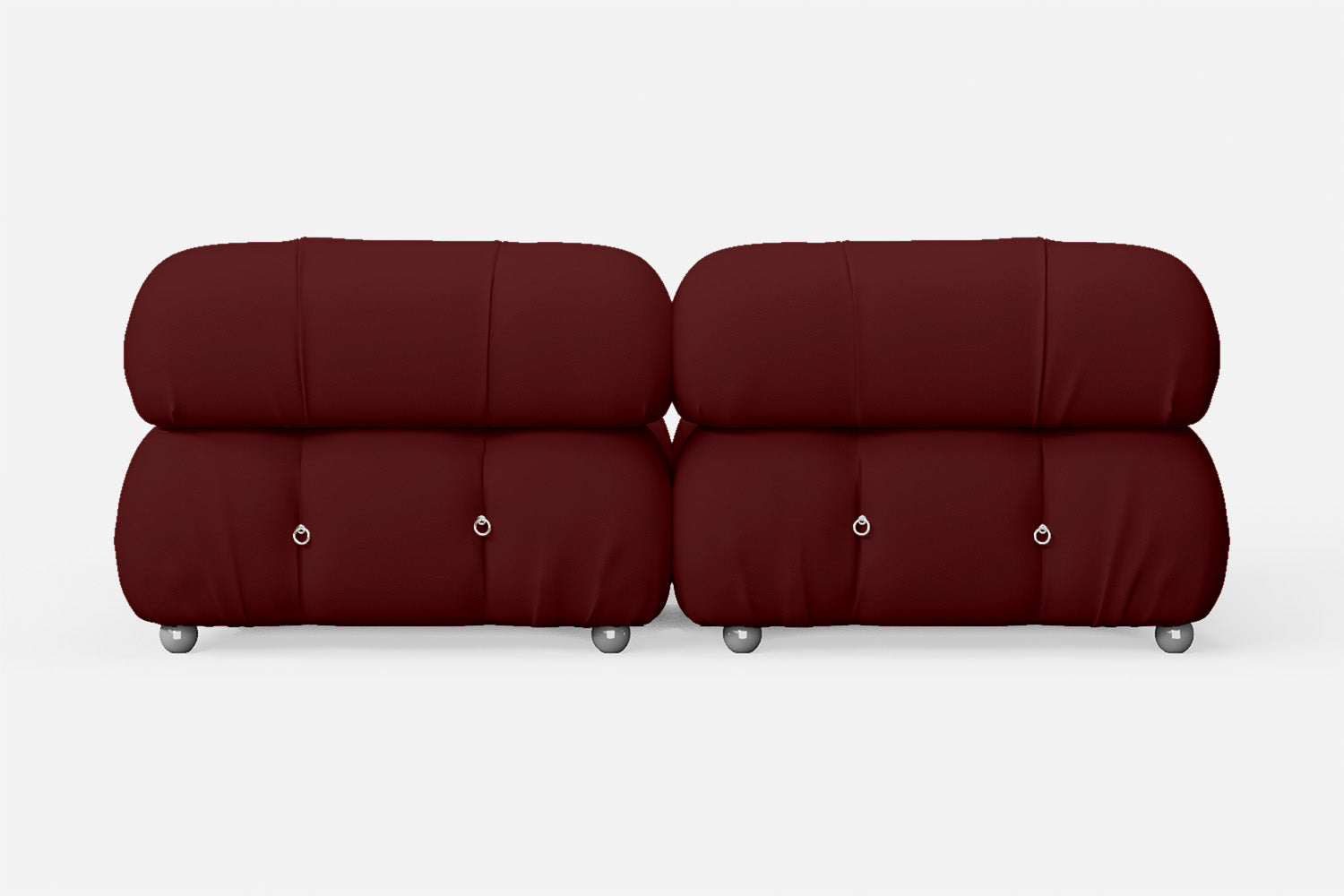 Varese 2 Seater Sofa Red Leather