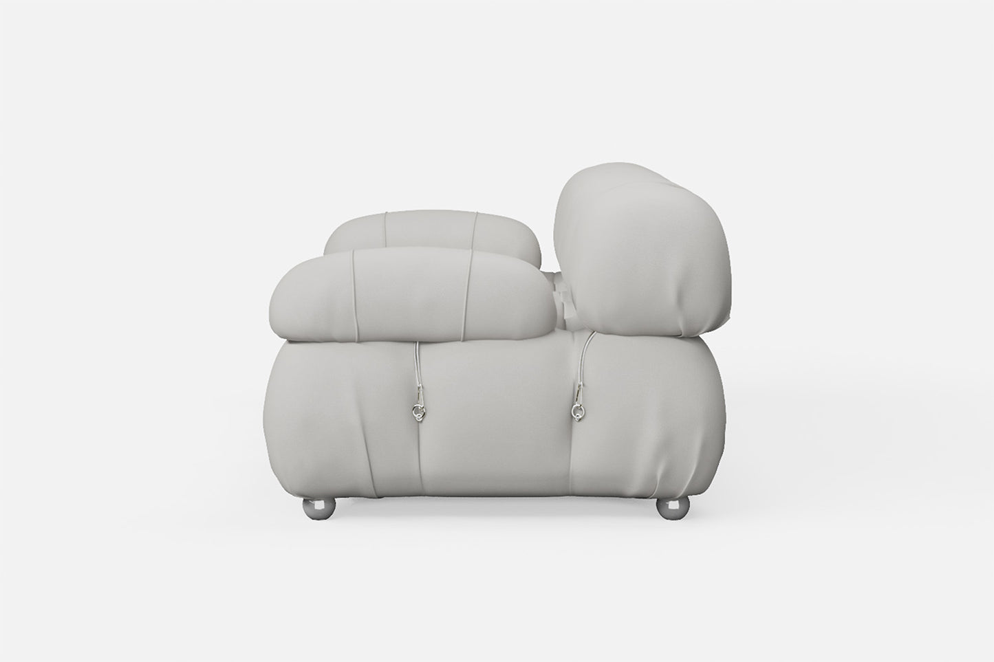 Varese 2 Seater Sofa White Leather