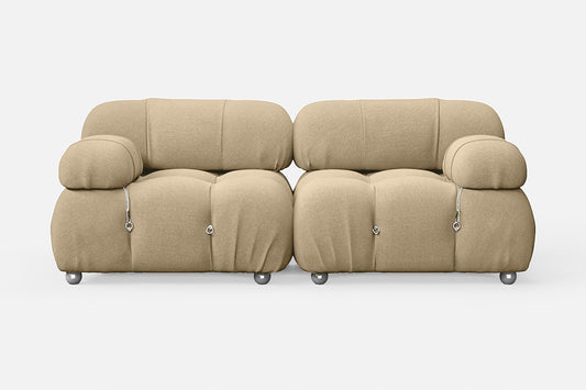 Varese 2 Seater Sofa Beige Linen Fabric