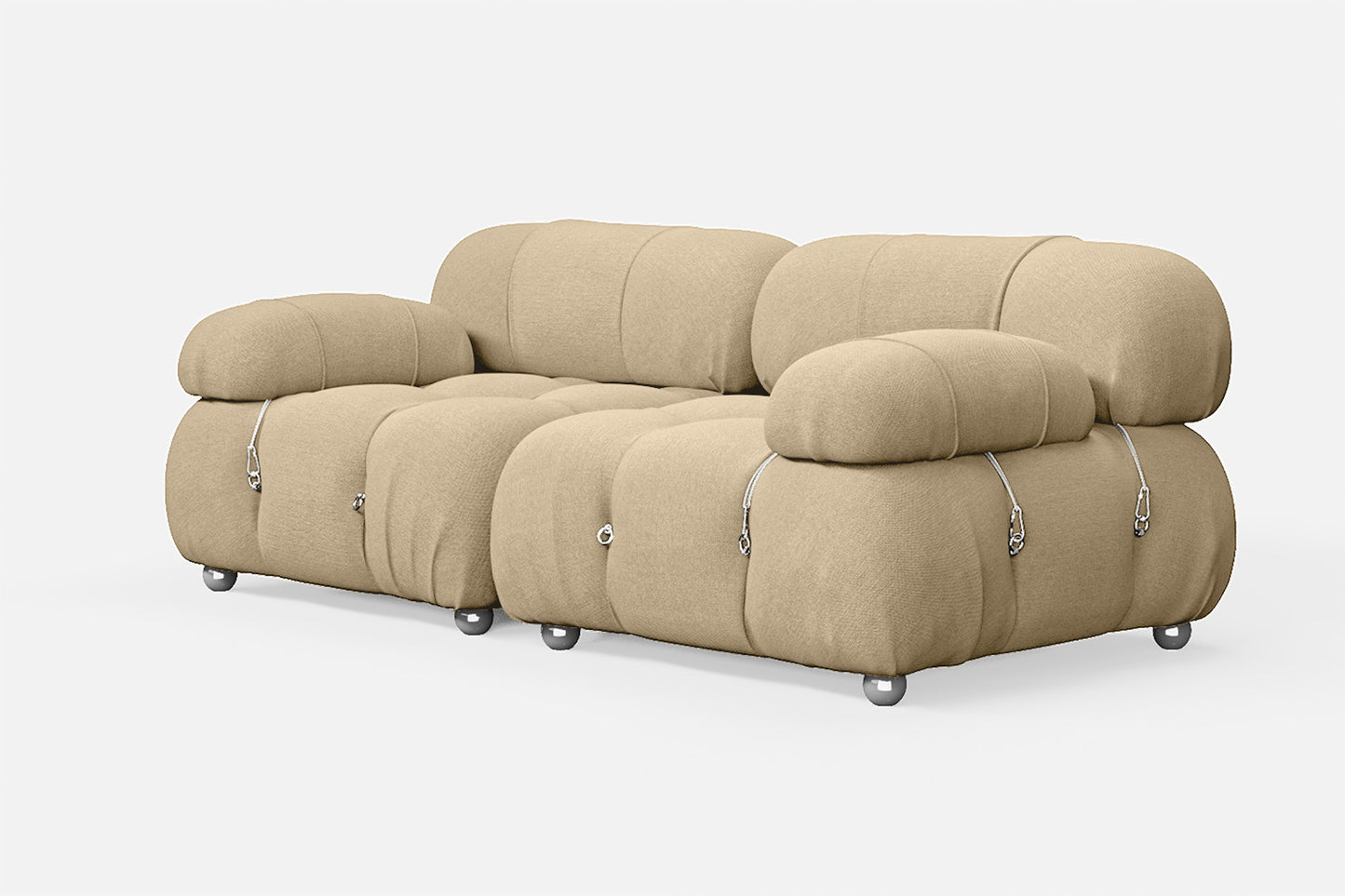 Varese 2 Seater Sofa Beige Linen Fabric