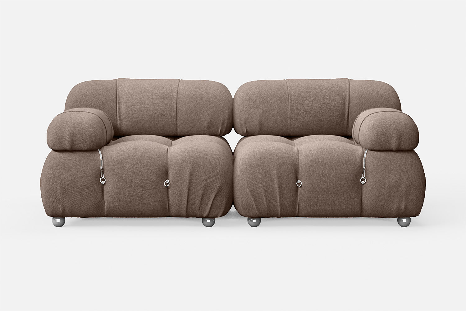 Varese 2 Seater Sofa Caramel Linen Fabric