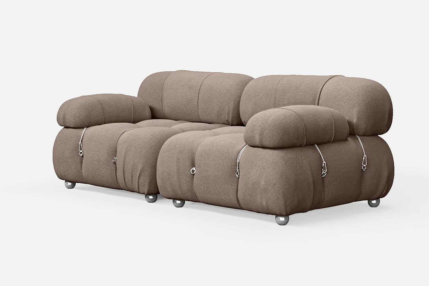 Varese 2 Seater Sofa Caramel Linen Fabric