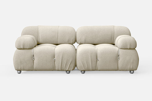 Varese 2 Seater Sofa Cream Linen Fabric