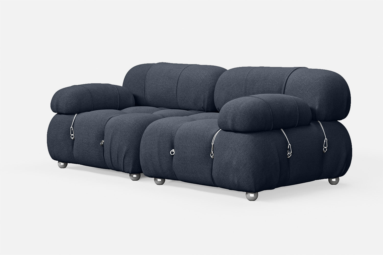 Varese 2 Seater Sofa Dark Blue Linen Fabric