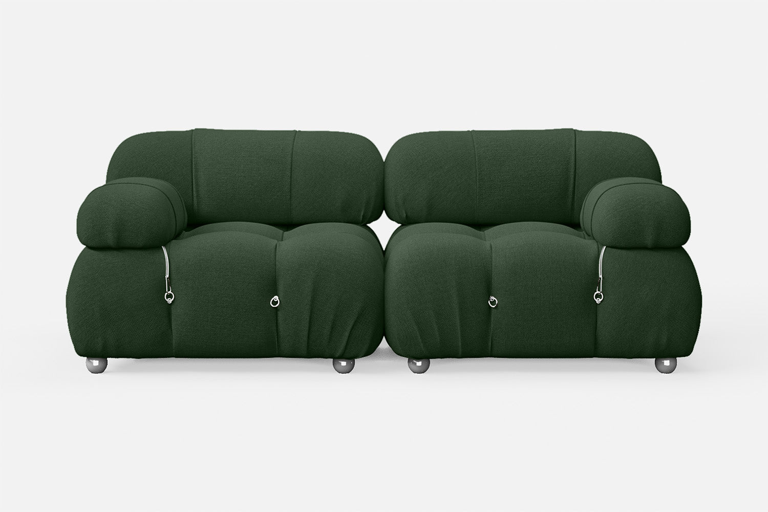 Varese 2 Seater Sofa Forest Green Linen Fabric