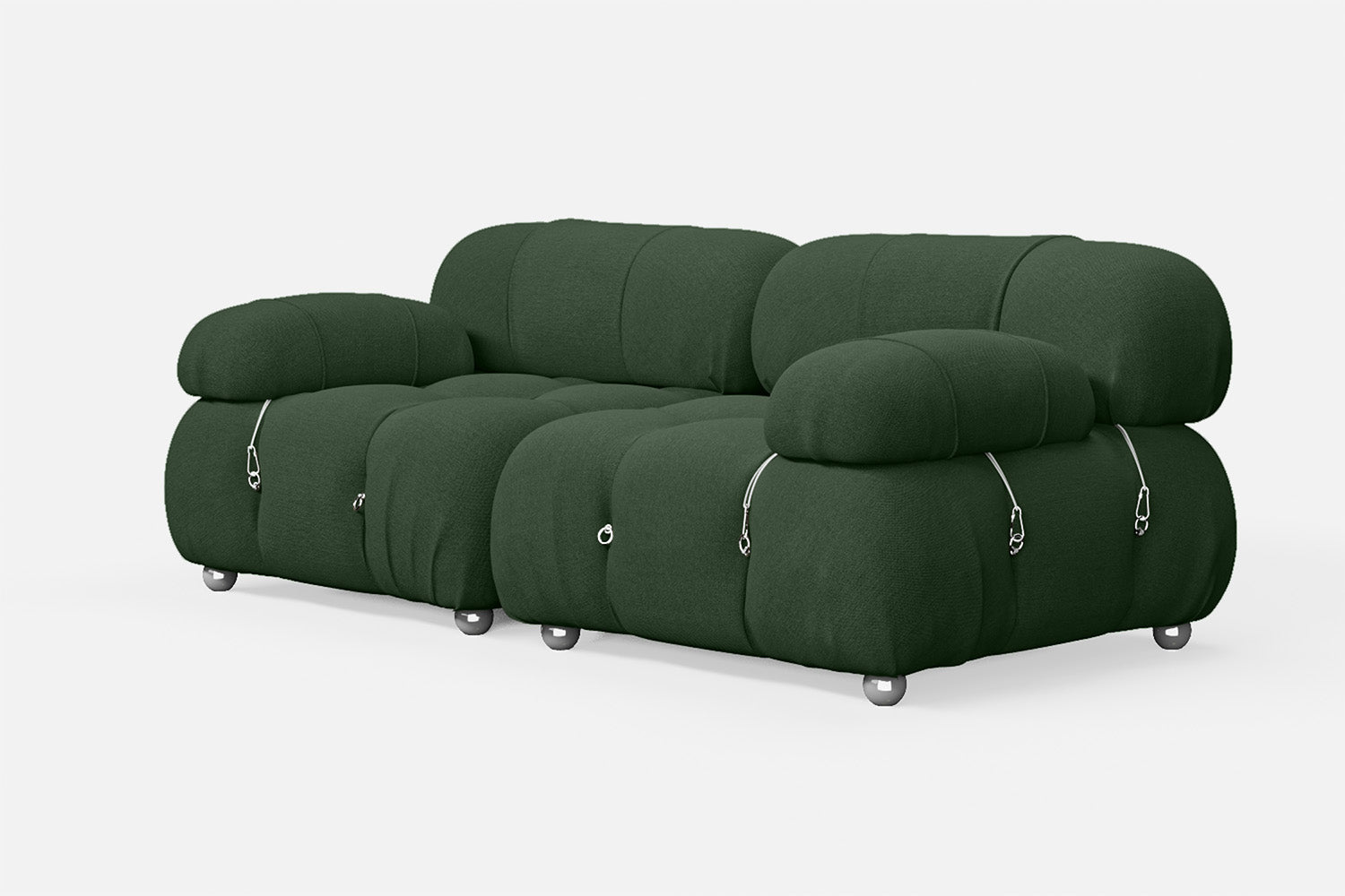 Varese 2 Seater Sofa Forest Green Linen Fabric