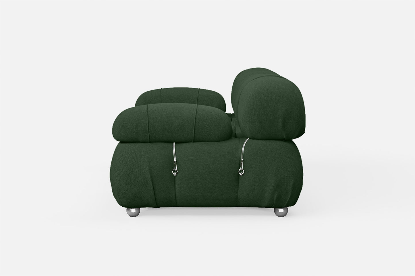 Varese 2 Seater Sofa Forest Green Linen Fabric