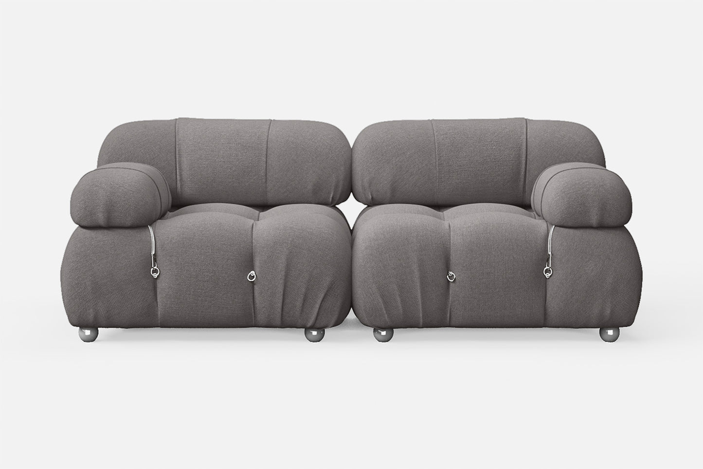 Varese 2 Seater Sofa Grey Linen Fabric