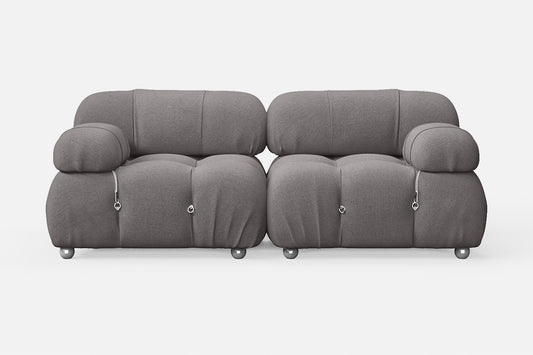 Varese 2 Seater Sofa Grey Linen Fabric