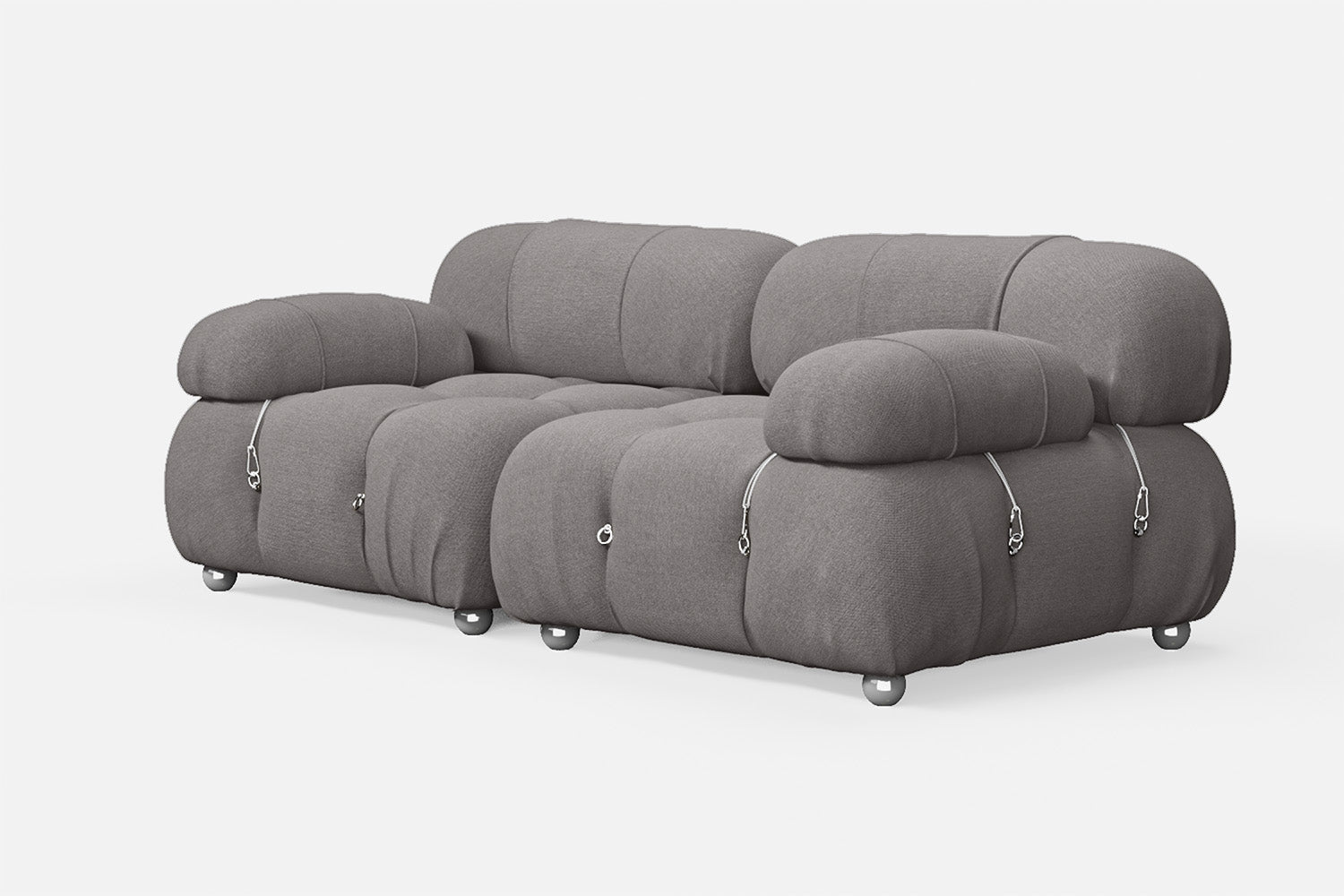 Varese 2 Seater Sofa Grey Linen Fabric