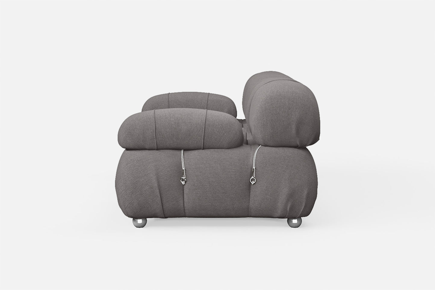 Varese 2 Seater Sofa Grey Linen Fabric