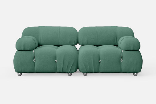 Varese 2 Seater Sofa Mint Green Linen Fabric