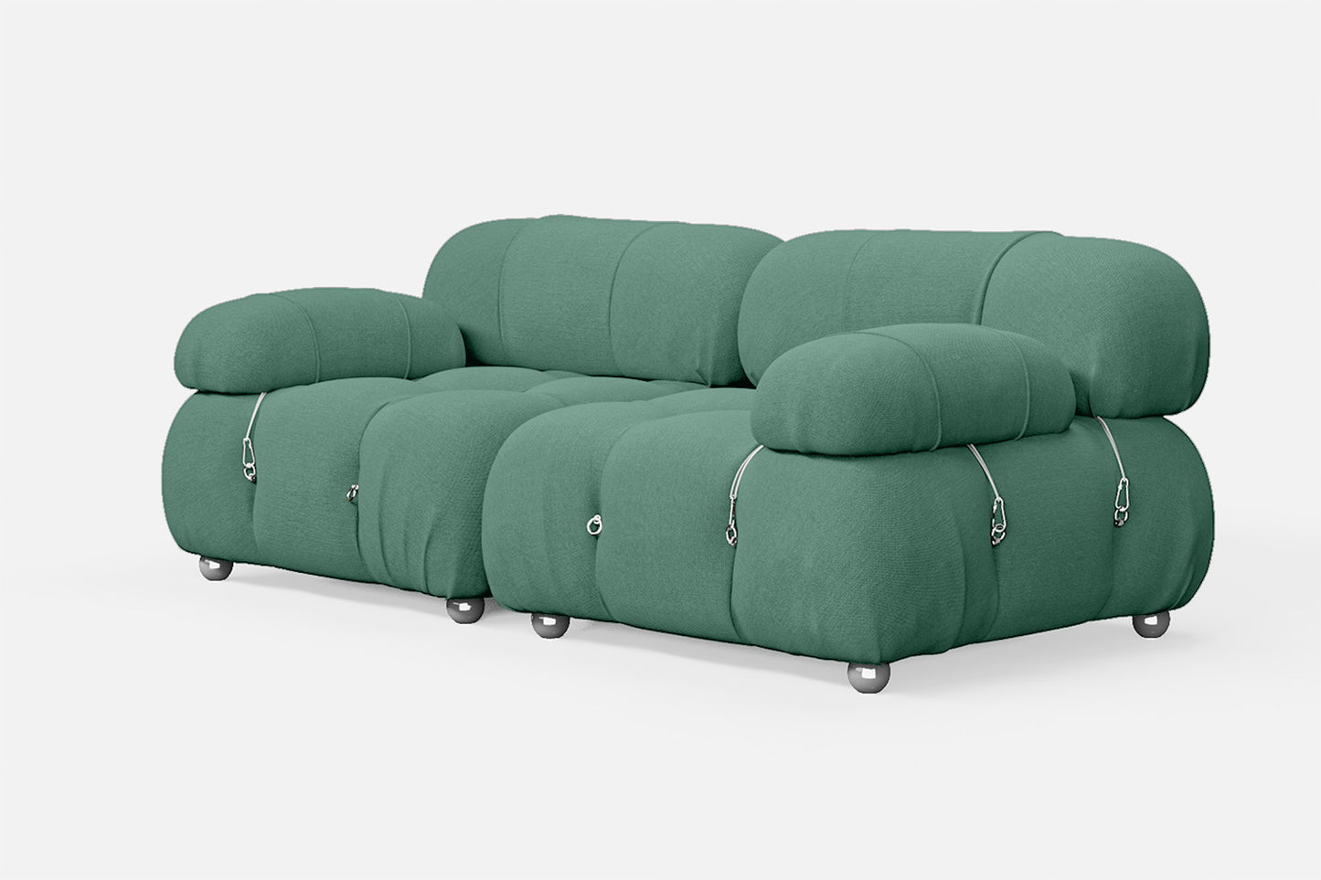 Varese 2 Seater Sofa Mint Green Linen Fabric